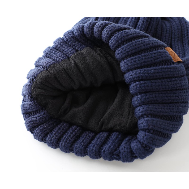 Home Prefer Gorro de invierno para hombre con forro, Azul