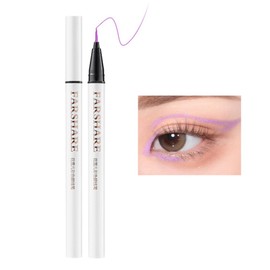 SKYVII Cute Color Waterproof Eyeliner Liquid Pen, Long Lasting, Beginners, Women's, Color Teardrop Bag, Ultra Fine Black & White, 12 Colors, Quick Drying, Waterproof, Smear-Resistant, Long-Lasting