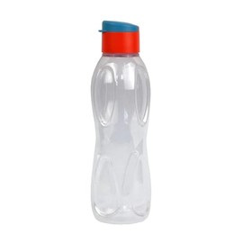 SIGNORA WARE SIGNORAWARE to Go Eco 500 ml Eco Easy Flip Top Drinking Bottle EcoEasy for Drinks Sports Lover 0.5 Litres (Transparent Turquoise Red)