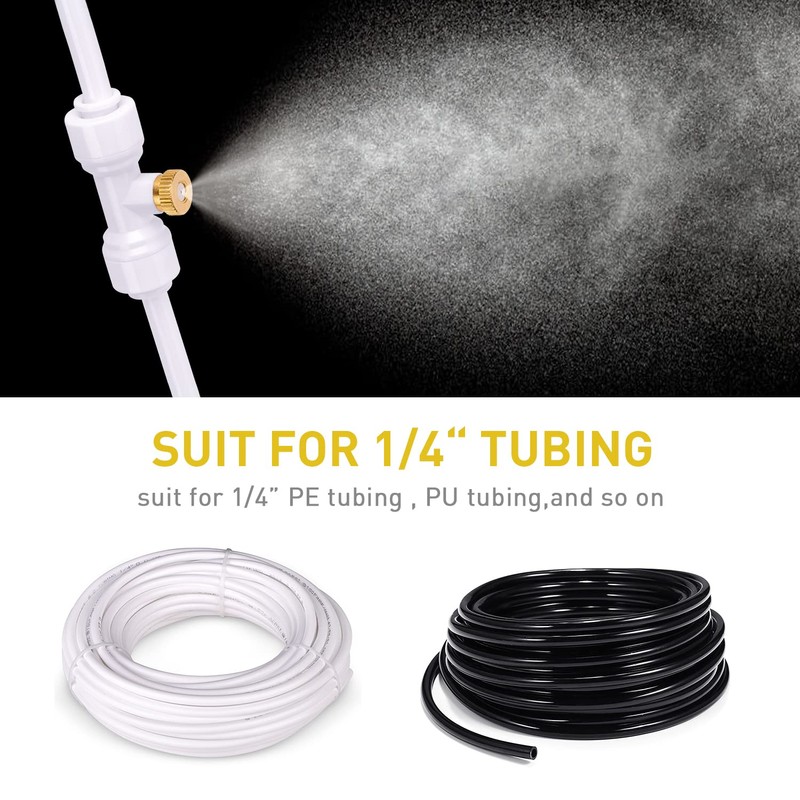 homenote 10 Pack Brass Misting Nozzles for Outdoor Cooling System,