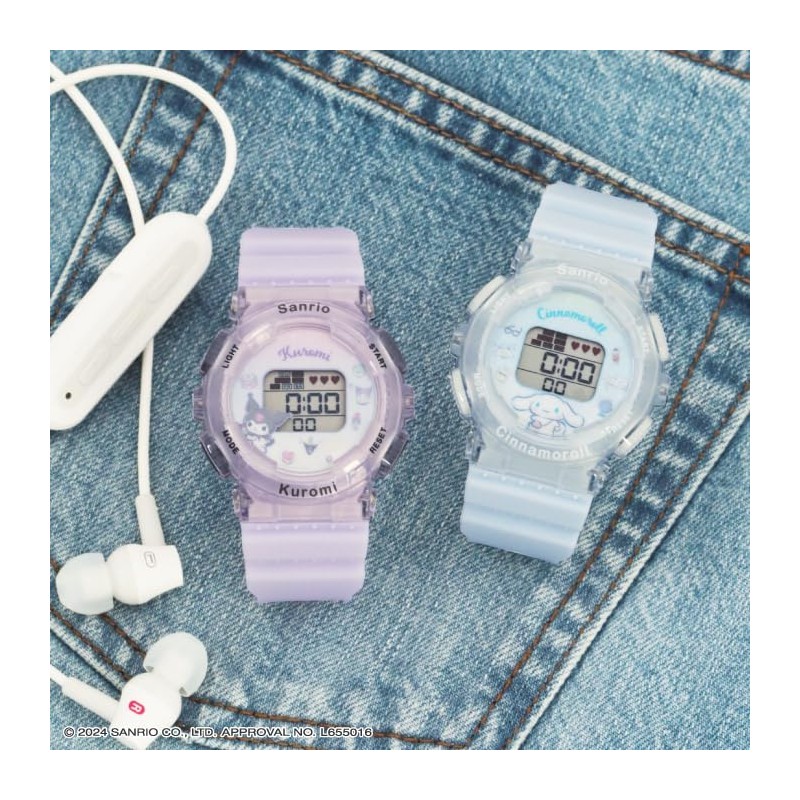 J-AXIS Sanrio Digital Watch with Backlight and Alarm Function for