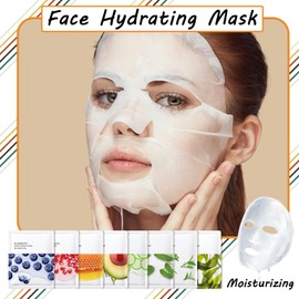 8PCS Sheet Face Masks Skincare,Moisturizing Bulk Facial Masks Skin Care Set for All Skin Types,Hydrating Long Lasting Oil Control Face Sheet Masks Spa Variety Gifts Set Suitable for Women L