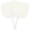 Animal Fan, White, Plain, 2 Pieces, Height 13.8 x Width