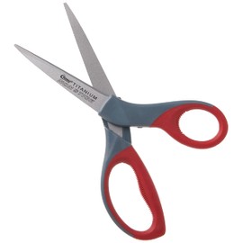 Clauss 18543 8-Inch Titanium Bonded Non-Stick Straight Shear, Red and Grey