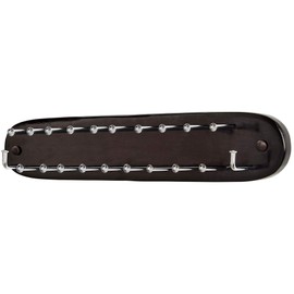 Richards Homewares 21 Closet Tie Rack, Belt Scarf Hanger-Natural Dark Walnut Wood with Chrome Hooks-Multi Accessory Wall Mounted Holder for Storage and Organization