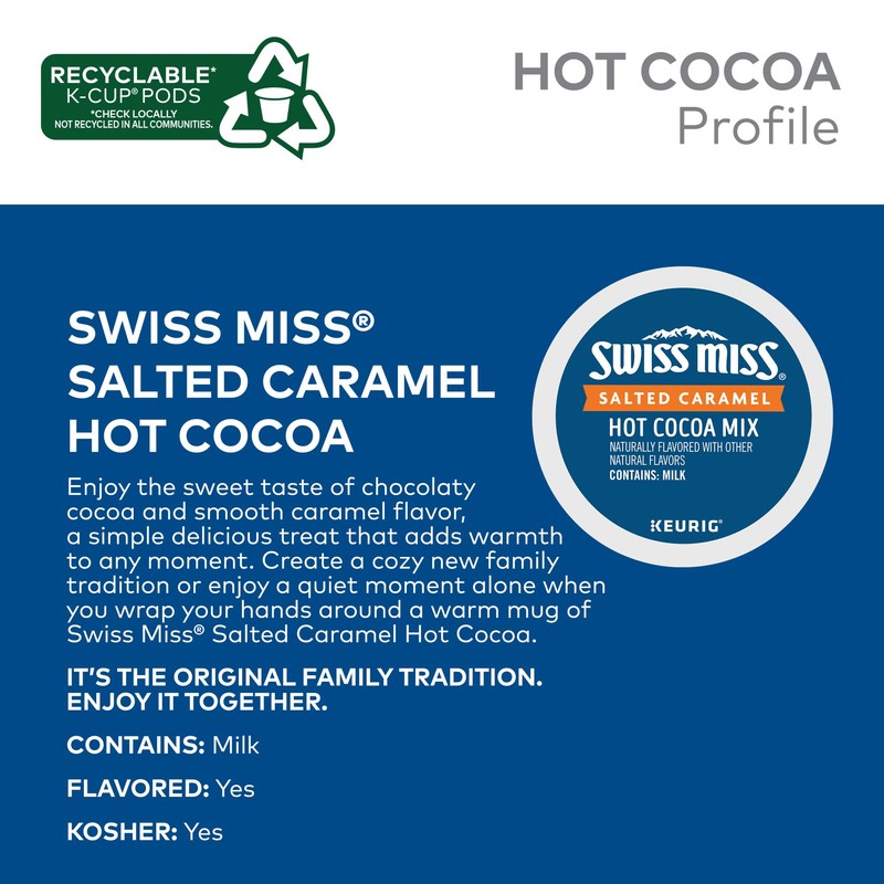 Swiss Miss Salted Caramel Hot Cocoa, Keurig Single Serve K-Cup