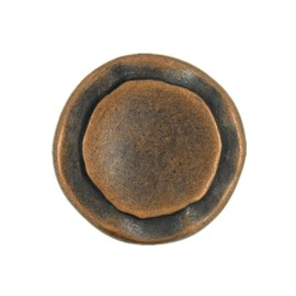 Bezelry 12 Pieces Rustic Circles Metal Shank Buttons 23mm (7/8 inch) (Antique Copper)