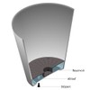 Artstone Ella wall pot, 22x15x17 cm, grey