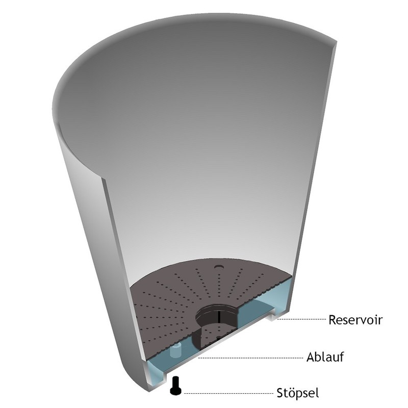 Artstone Ella wall pot, 22x15x17 cm, grey