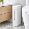 2-in-1 Bathroom Trash Can with Toilet Brush – Slim Narrow