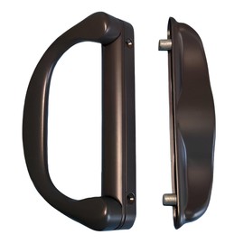 G.A.S Hardware 6-5/8" Involute Sliding Patio Glass Door Handle Replacement Set - SBML -Non-Keyed Fits 4-15/16" Hole Spacing (Bronze)