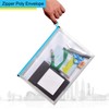 YOAVIP 9x12 A4 Clear Zip Plastic Wallet Envelopes File Document