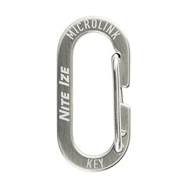 Nite IZE MicroLink Mosquetón, Mini llaveros de Acero Inoxidable para llaveros, multiherramientas y más, Paquete de 4