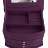 3 Layers Portable Jewelry Earrings Rings Bracelet Necklace Box Organizer