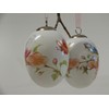 Set of 3 Easter Eggs Easter Decoration Ceramic with Flowers