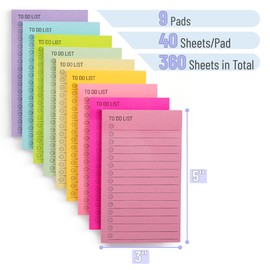 Mr. Pen- to Do List Sticky Notes, 3"x5", 360 Sheets, Assorted Colors, to Do List Notepad, Lined Sticky Notes