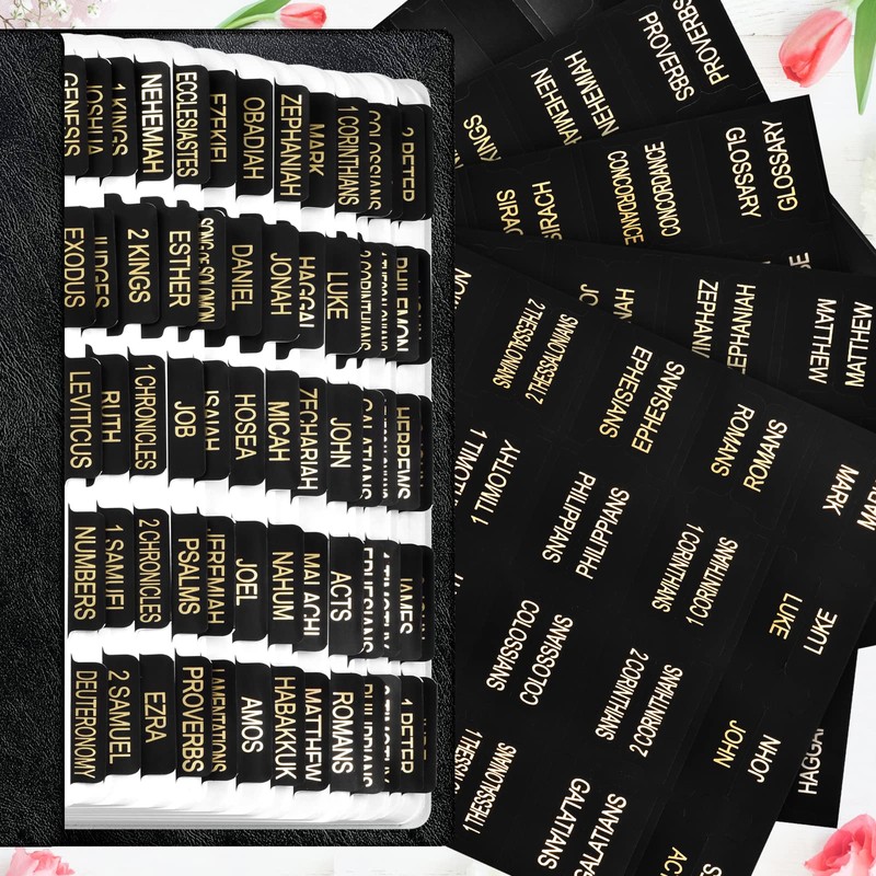Gold Foil Bible Tabs for Men and Women, 100 PCS