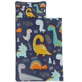HOSIMA Nap Mat - Cute Dinosaur Sleeping Bag with Removable Pillow - Daycare and Overnight Preschool Kindergarten Bedding Set for Kids Toddler Boys Girls(Cute Dinosaur1 Standard)
