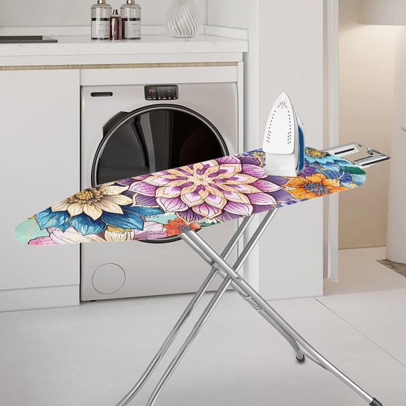 Darisoco Bohemian Flowers Tabletop Ironing Board Cover and Pad Standard