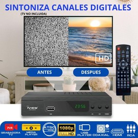LUXVI 📺 Decodificador Full HD 1080p - Sintonizador Digital para Televisores Convencionales - Grabación PVR y Control Remoto Incluido
