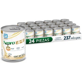 Nepro Low Prot - Caja con 24 piezas de 237ml, Sabor Vainilla, Ideal para Pacientes con Enfermedad Renal, Bajo en Sodio, Fósforo y Potasio