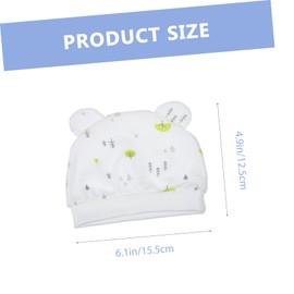 Gatuida 2 Sets Newborn Cotton Hats and Foot Covers of Scratch Gloves for Boy Girl Soft and Breathable Cotton for Cold Weather Green Tree and Colorful Fish Designs