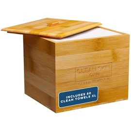 Clean Skin Club Luxe Bamboo box with Cover + 50 XL Towels