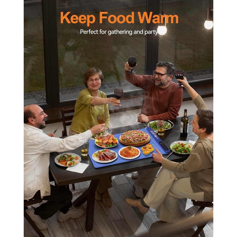 Warming Mat for Food, Electric Foldable Graphene Rapid Food Warmer