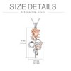 Rose Necklace 925 Sterling Silver Flower Snake Pendant Jewelry Gifts