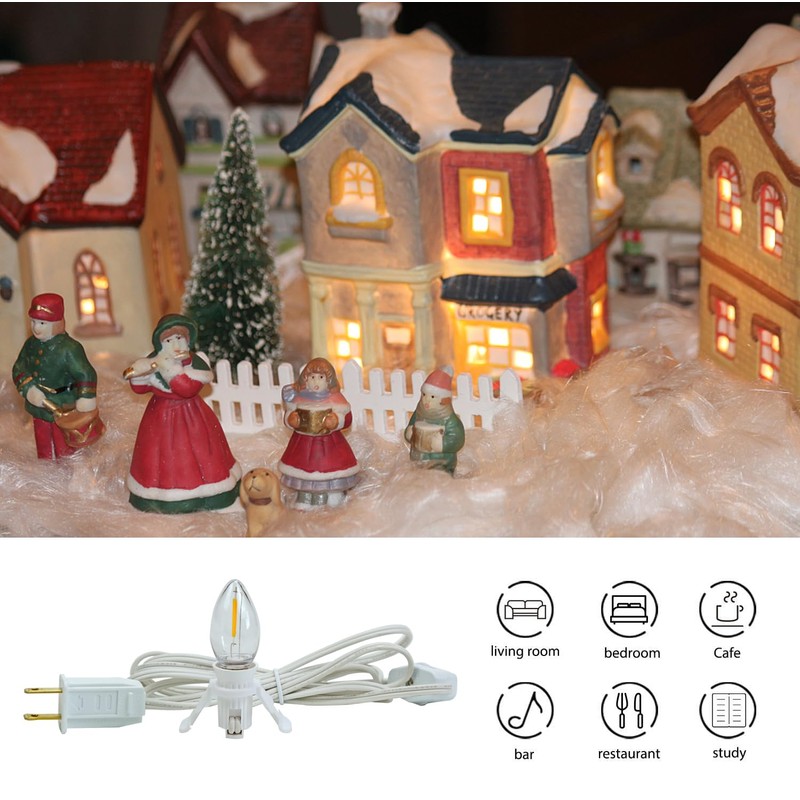 4 Pack Lights Accessory Cord with 4 C7 Led Light