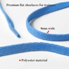 Stepace [2 Pairs] Flat Shoe Laces 5/16" Wide for Sneakers