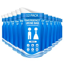 Prelady Prelady 850cc Disposable Urine Bag, 12 PCS Emergency Portable Urinal Bags for Men/Women, Unisex Pee and Vomit Bags for Travel, Camping, Long Trips, Pregnant Women, Kids