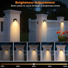 HOSITARK Low Voltage LED Deck Lights Kit with Transformer Timer and Photocell Sensor, IP67 Waterproof Low Voltage Landscape Lighting, 12-24V Step Lights for Outdoor Walkway Stair Post Railing (6 Pack)