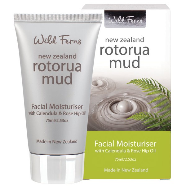Wild Ferns Rotorua Mud Facial Moisturiser with Calendula and Rose Hip Oil 75ml