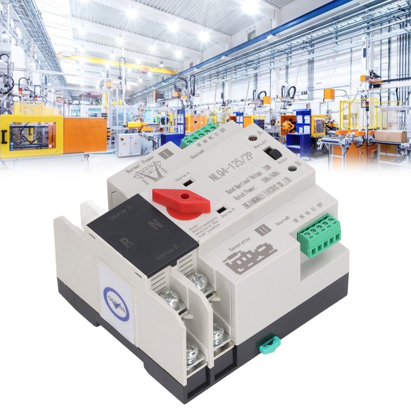 2P Dual Power Automatic Transfer Switch Generator Uninterruptible Changeover Switch