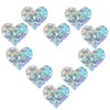 Ypser Womens 5 Pairs Heart Ice Crack Pasties Disposable Satin