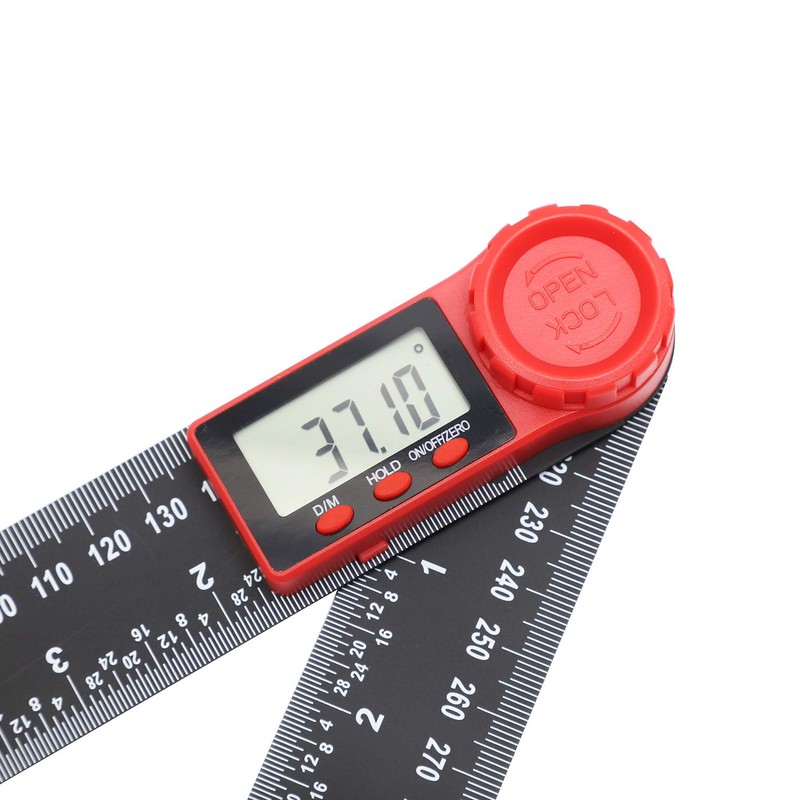 TOPWAY Digital Angle Finder 8 Inch 200mm, Carbon Fibre 0-360°