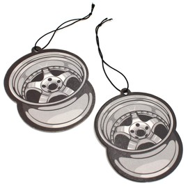 VmG-Store 2er Set Tuning Lufterfrischer Duftbaum frs Auto Air Freshener Design Duft Anh?nger (2x Felge Silber)