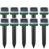 Mole Repellent Solar Powered 10 Pack,Snake Repellent Ultrasonic Vole Snake