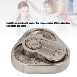 Metal ADHD Push Slider with Stress Relief for Autism Anxiety, Portable Spiral Rotation Fidget Toy for Office Work, Travel