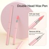 JERCLITY 2 Pieces Pink Double-Ended Rhinestone Pick-Up Manicure Tools, 10pcs
