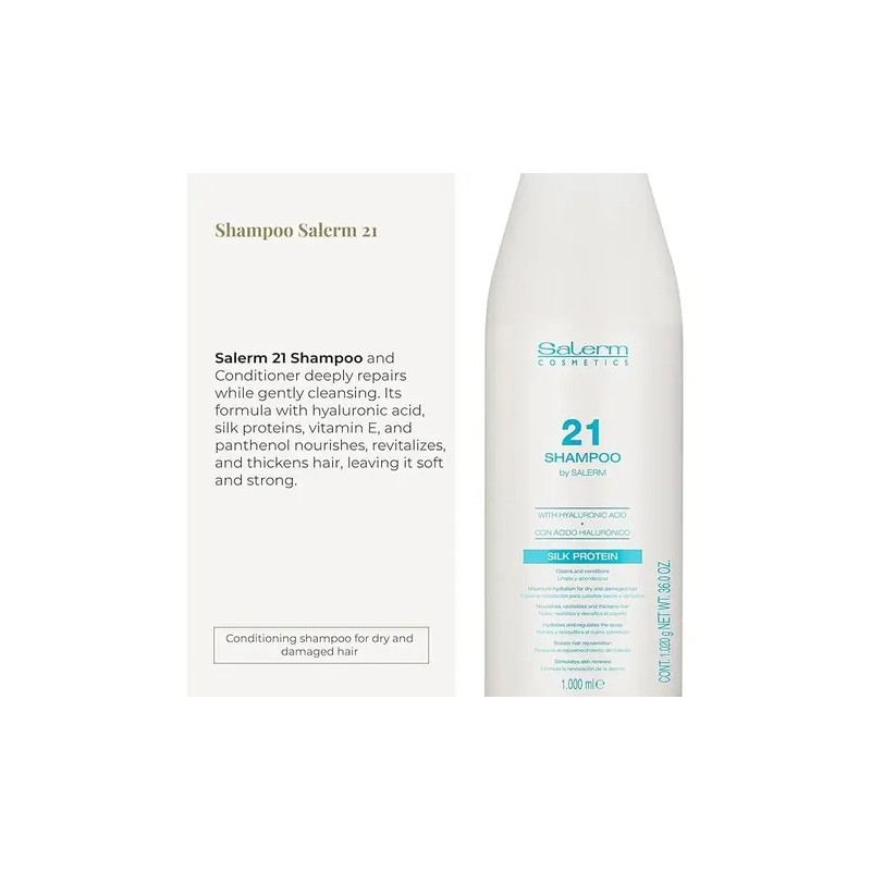 Kit Tratamiento Cabello Seco Salerm 21 Shampoo Mascarilla 1l