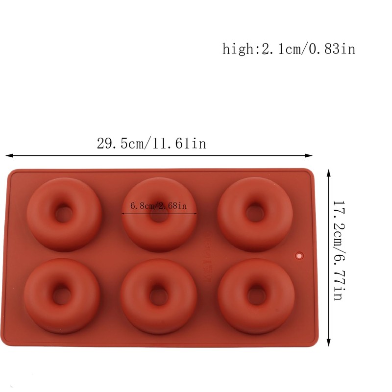6 Cavity Donut Silicone Chocolate Molds Doughnut Pan Baking Mold