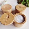 Wooden Seasoning Container for Salt and Spices – Lidded Condiment