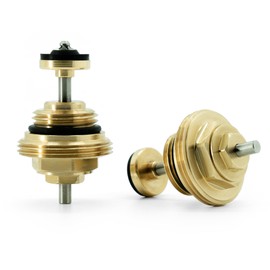 VANCOCO G1/2 Valve Insert for Distributor M30 x 1.5 mm, Underfloor Heating Manifold for UFH Actuator, Brass Return Bolt, Manifold Valve Core and Heating Circuit Distributor, Pack of 2
