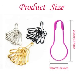 HAMIYELL 1000Pcs Metal Multi Color Safety Pins/Bulb Pin/Gourd Pin/Calabash Pin for Clothing Crafting and DIY Home Accessories, Suitable for The Tailor