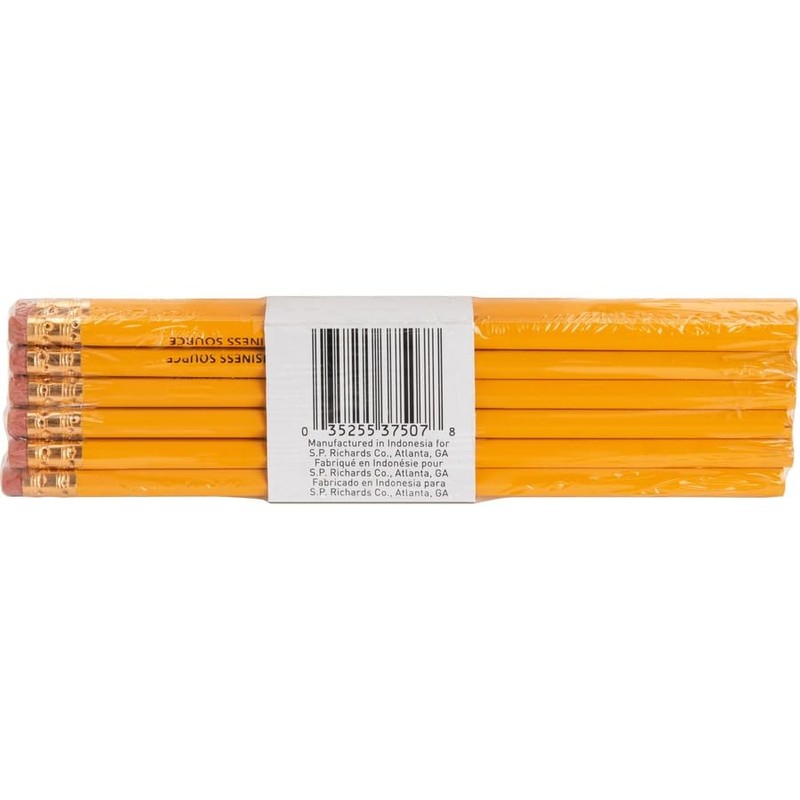 Business Source Unsharpened Woodcase No. 2 Pencils - Pack of