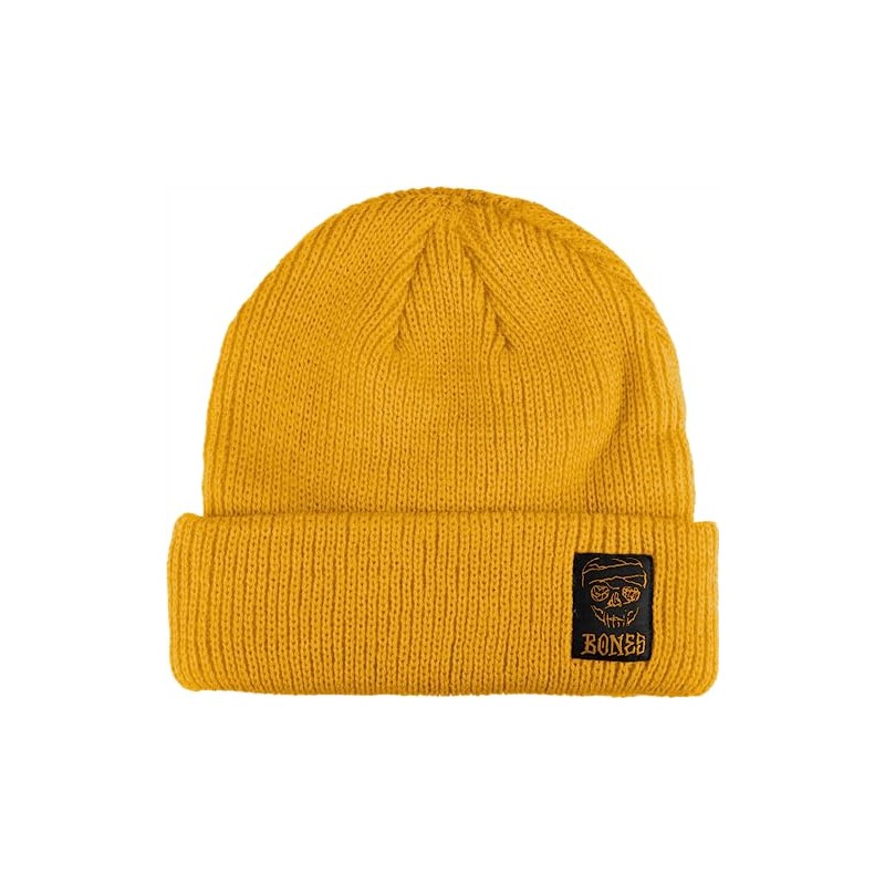 Bones Wheels Black & Gold Beanie, Gold