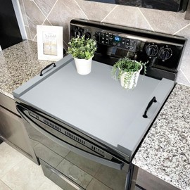 GASHELL Noodle Board Stove Cover with Handles, Multiple Stove Top Cover Board for Electric/Gas Stove Top(Grey)