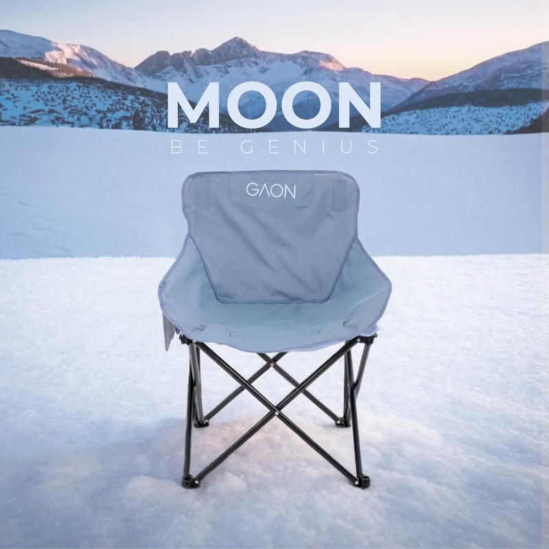 GAON. Silla Plegable para Camping y Exterior de Lona de